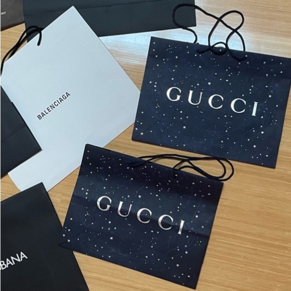 set of 3 new large designers shopping bags GUCCI, BALENCIAGA